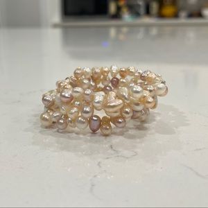 Rice pearl wrap bracelet